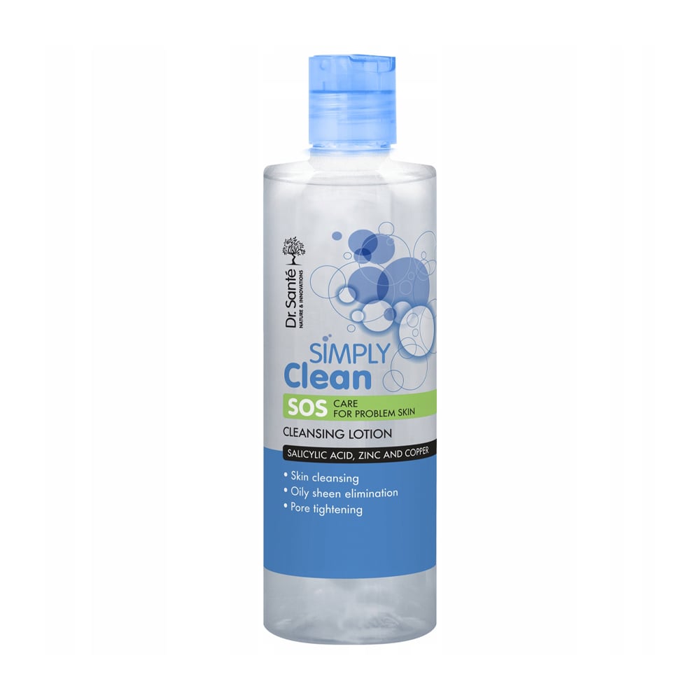 Очищувальний лосьйон для обличчя Dr. Sante Simply Clean SOS для проблемної шкіри, 200 мл